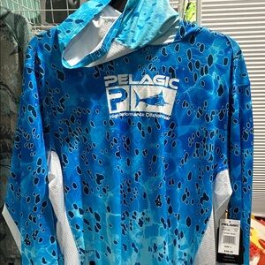 Pelagic Oceanic Blue Fishing Hoodie